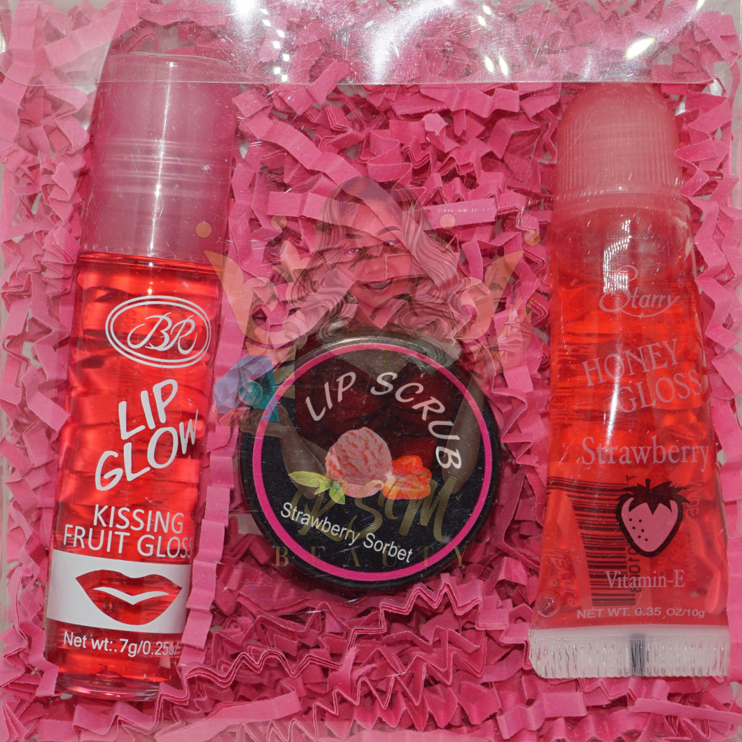 3-pack Strawberry Lip Care Bundle